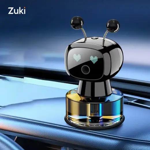 Perfumador robot con ojos LED de Zuki sobre el tablero